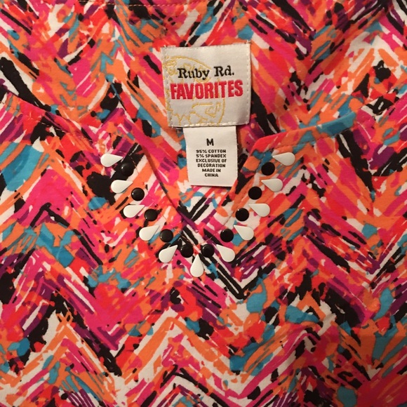 Ruby Rd. Favorites Women’s Short Sleeve Blouse - Picture 3 of 6